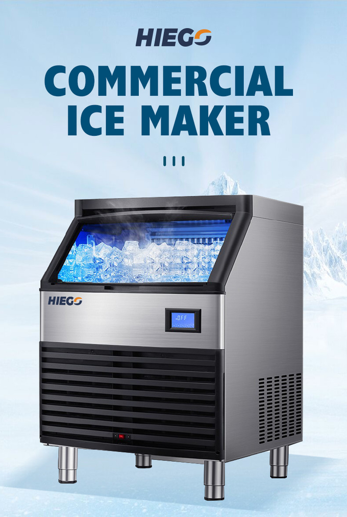 Angled Pellet Ice Maker Undercount Máy làm đá thủ công tự động 90kg Làm mát bằng không khí 0