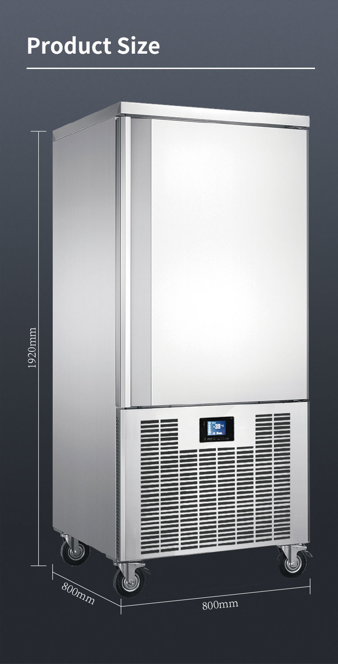 Máy làm lạnh thương mại thẳng đứng nhanh chóng và tủ đông Tủ đông sâu Máy làm lạnh nhà bếp 11